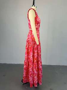 GX9104 Abbigliamento Estivo da Donna alla Moda, Nuovo Set Sexy di 2 Pezzi: <span class=keywords><strong>Top</strong></span> Senza Maniche Stampato e Gonna Lunga a Trapezio - Product Image 3