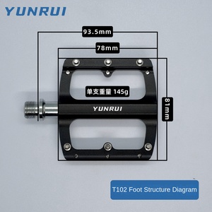 Yunrui tùy chỉnh đường xe đạp Đạp Hợp kim nhôm cho siêu nhẹ thép trục chính 6 mang T102 - Product Image 6