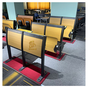 Chaise de salle de classe moderne en contreplaqué avec <span class=keywords><strong>tablette</strong></span> d'écriture et base en acier, garantie 5 ans - Product Image 3