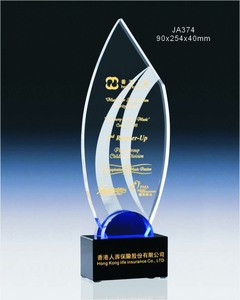 Gran oferta, nueva forma de vela, placa de cristal transparente en blanco personalizada, logotipo personalizado, trofeo de cristal, premio de cristal para regalos corporativos - Product Image 1