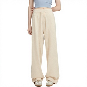 Pantalon de sport décontracté Yuanbofei pour femme, en coton respirant, avec poches, coupe ample et jambe large, idéal pour le yoga et les activités estivales en extérieur - Product Image 4