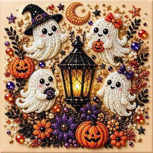 <span class=keywords><strong>Pintura</strong></span> de Diamantes con Temática de Halloween, Kit de Arte de Perlas Fantasma de Moda, Decoración para el Hogar, Superventas - Product Image 2