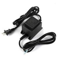 Transformateur extérieur 110/120V AC 12V/5A 60W pour éclairage paysager LED, étanche, convertisseur d'alimentation basse tension à brancher