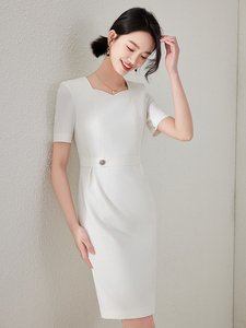 Tenue coréenne ensemble pour femmes nouveau bureau porter à manches courtes costume et robes ODM OEM Slim Fit élégant formel dames vêtements d'affaires - Product Image 2