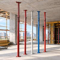 Étai en acier galvanisé pour coffrage, échafaudage, soutènement et construction en béton, avec test de dureté par traction et test chimique, type Acrow Jack