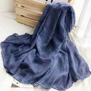 New glitter stripe dirty dyed cotton scarf lady shawl Muslim scarves manufacturers direct sales