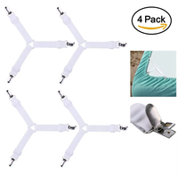 Verstellbare Schlafzimmer Bettlaken befestigungen Hochleistungs-elastische Dreieck-Hosenträger Greifer Befestigungs halter Band mit Riemen Clips