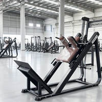 Machine à Squat Hack Commerciale Power X 45 Degrés à Charge de Plaques, Roulement Linéaire, Acier Robuste, Équipement de Musculation pour le Bas du Corps