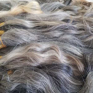Virgin Hair Non Chemiscal Natural Gray Vietnamese Human Remy Hair Easy <b>Bleach</b> Till #Platinum - Product Image 2