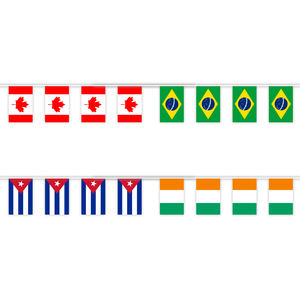 Vente en gros de drapeaux à cordes suspendus pour tous les pays Événements sportifs Bannière décorative Drapeau à cordes de la Colombie - Product Image 5
