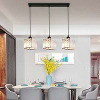 Petits lustres modernes en fer doré/noir avec cristaux, angle de faisceau de 360° pour salon, salle à manger, chambre à coucher, bar