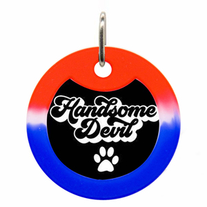 WS06 Bolsa de 100 piezas EE. UU. Coloful Dog Tag Silenciador Rojo Blanco Azul Silenciador de metal para etiquetado - Product Image 6