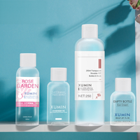 Vente flash - Flacon de toner transparent en PET de 50 ml/75 ml/100 ml/250 ml avec couvercle rabattable blanc/noir, emballage de beauté personnalisé, lotion, étiquette privée