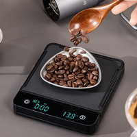 Balance à café portable 3 kg 0,1 g avec minuteur, modes café multiples, pour café filtre et expresso, conversion multi-unités, fonction tare