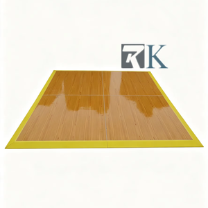 Portable Dance Floor Party Wedding Event Flooring with Plywood Platform Aluminum Edging - Product Image 1