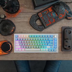 Tastiera a 81 tasti PBT tastiera meccanica RGB guarnizione Tri-Mode con cambio a caldo per il Gaming - Product Image 3