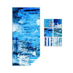 사용자 정의 풀 컬러 인쇄 패턴 대형 극세사 수영장 비치 타올 체육관 스포츠 타월 160*80cm - Product Image 3