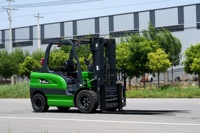 Chariot élévateur électrique Heftruck 4 tonnes, levage 5m, batterie lithium, certifié CE, centre de distribution, déplaceur latéral hydraulique, 12 mois