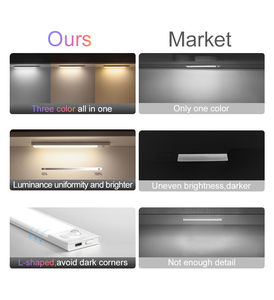 Lampe d'<span class=keywords><strong>armoire</strong></span> de cuisine <span class=keywords><strong>LED</strong></span> moderne ultra-mince capteur rechargeable lumière magnétique USB 6000K lumière inductive blanche <span class=keywords><strong>pour</strong></span> la maison - Product Image 2