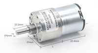 Motor DC Brushless JGB37-3429 12V/24V Magnet Permanen Kipas 6mm Rendah Kebisingan Poros Tunggal untuk Rumah Pintar, Robot, Sepeda Listrik, Perahu 37mm