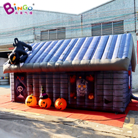 Maison hantée gonflable d'extérieur en forme de citrouille effrayante, labyrinthe gonflable personnalisé pour Halloween, décoration de fête d'Halloween
