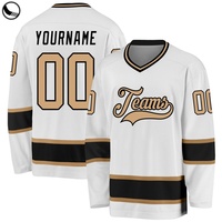 Jersey de Hockey BETHERIVAL Transpirable de Manga Larga con Nombre y Número Personalizados Bordados en Encaje