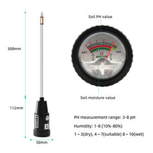 Toprak nem PH ölçer 2 in 1 nem analiz cihazı asitlik test cihazı Metal prob dedektörü monitör dikim için bahçe ölçüm aracı - Product Image 3