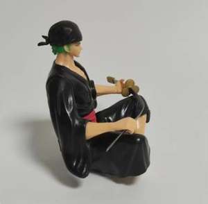 Figura de Anime HESPER, 1 Pieza, Gk Roronoa Sentado <span class=keywords><strong>con</strong></span> Ropa Negra y Sombrero de Paja, Figura de Acción de PVC Hecha a Mano - Product Image 2