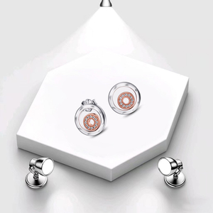 Di alta qualità argento 925-blu viole <span class=keywords><strong>del</strong></span> <span class=keywords><strong>pensiero</strong></span> rondini stelle fiori brillanti anelli doppi anelli stella <span class=keywords><strong>orecchini</strong></span> donna gioielli all'ingrosso - Product Image 6