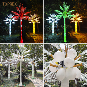 Toprex Decor IP65 220V Albero <span class=keywords><strong>di</strong></span> Palma <span class=keywords><strong>di</strong></span> Cocco Artificiale LED per <span class=keywords><strong>Natale</strong></span>, Illuminazione per Uso Interno/Esterno - Product Image 2