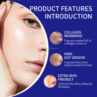 Patch facial hydratant anti-rides en collagène à l'acide hyaluronique et au peptide de cuivre bleu personnalisé OEM