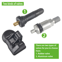 Capteur TPMS universel programmable 2-en-1 avec valve en caoutchouc pour intérieur de voiture Sunwolf T601