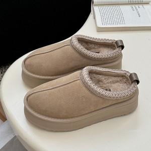 Stivali da Neve Termici Impermeabili in Tinta Unita con Pelliccia di Pecora, Suola Spessa, Ciabatte alla Moda da Donna in Taglie Grandi - Product Image 5