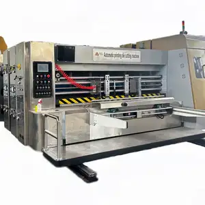 Boîte économique de carton faisant la machine automatique de découpage de rainurage d'impression de couleurs de Flexo 4 pour l'imprimante de carton ondulé