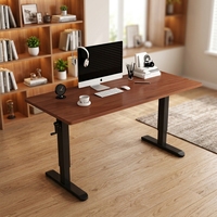 Bureau Ergonomique Moderne Multi-Usages à Hauteur Réglable pour Bureau/Étude à Domicile, en Bois Durable, avec Manivelle Manuelle, pour Position Assise ou Debout