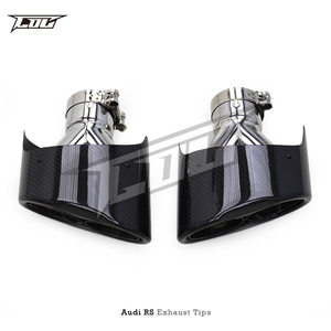 Puntas de Fibra de Carbono Negra BSK para <span class=keywords><strong>Audi</strong></span> <span class=keywords><strong>RS3</strong></span>/RS4 2016-2024, Tubo de <span class=keywords><strong>Escape</strong></span> de Acero Inoxidable, Silenciador, Sistema de <span class=keywords><strong>Escape</strong></span> - Product Image 6