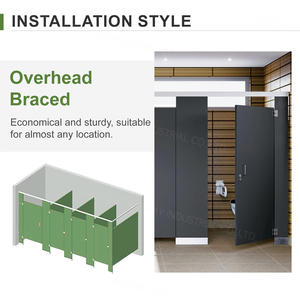 Kamu hastaneleri ve okullar için Cartmay Modern çevre dostu HPL tuvalet panelleri - Product Image 5