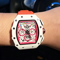 Modische Herren Sportuhr Luxus Chronograph Mechanische Herren Armbanduhr