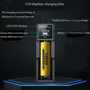 यूनिवर्सल बैटरी चार्जर यूएसबी टाइप सी 5v 2a Lcd स्क्रीन के लिए Ni-mh ni-cd ld-आयन 18650 21700 26650 16340 बैटरी - Product Image 6