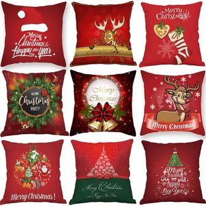 Funda de Almohada Navideña con Diseño de Papá Noel y Muñeco de Nieve, Decoración Festiva para el Hogar, Hotel, Fiesta de Navidad, Año Nuevo, Sofá, Guangdong - Product Image 1