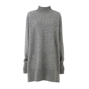 Custom Women 2023 autunno Casual dolcevita manica a pipistrello Slouchy Oversize a coste <span class=keywords><strong>maglia</strong></span> tunica maglioni Pullover - Product Image 6