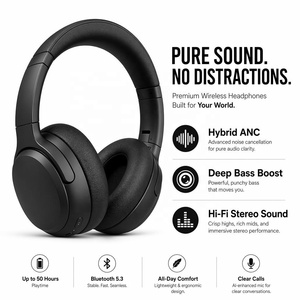 Auriculares Inalámbricos Plegables con Cancelación de Ruido ANC, Sonido de Alta Fidelidad con Graves Profundos, Resistentes al Agua IPX4 5.4, JL Touch DJ - Product Image 2