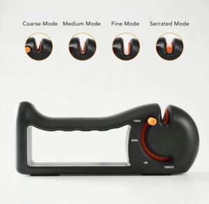 Afiladores de cuchillos de cocina de 4 etapas Premium 1 Herramienta ajustable Manual de mano para afilar 4 cuchillos - Product Image 4