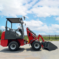 Mini Elektrischer Radlader Kleiner Frontlader 1000kg Traglast Elektrischer Mini-Frontlader 4WD Batteriebetrieben