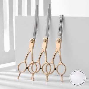 Juego de tijeras para mascotas de 7 pulgadas: Herramientas de aseo, tijeras para cortar el pelo de perro curvo para gatos, para peluche - Product Image 1