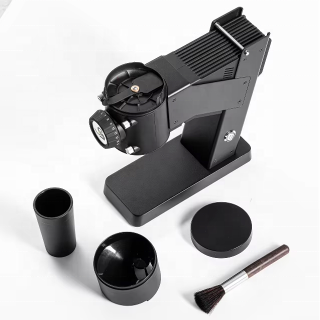 Coffee Bean Grinder for Home Use with Precise Grinding for Pour-over, Adjustable Electric Burr Mill, Black Color