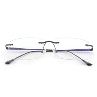 Lunettes optiques sans monture pour hommes, lunettes photochromiques anti-lumière bleue pour femmes, montures de lunettes en métal pour hommes