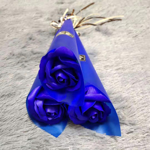 Bouquet di Rose di Sapone per San Valentino, Fiori Artificiali a Stelo Singolo, Boccioli di Rosa Simulati - Product Image 4