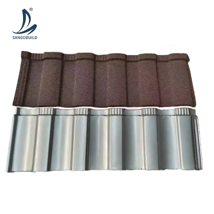 Sustainable Roofing Material Factory Price Aluminum Zinc Steel Roofing Sheet Light Weight Stone Coated Metal Roof Tiles