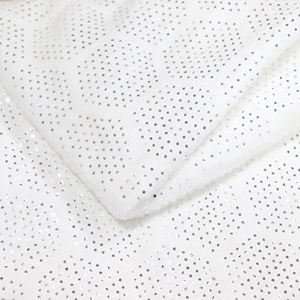 Mới Đến Ma Thuật Thời Trang 100% Polyester Nhà Máy Outlet Sáng Bóng Flannel Với Hình Lục Giác Lá Vải Vải Không Khiếm Khuyết Dệt Kim - Product Image 1